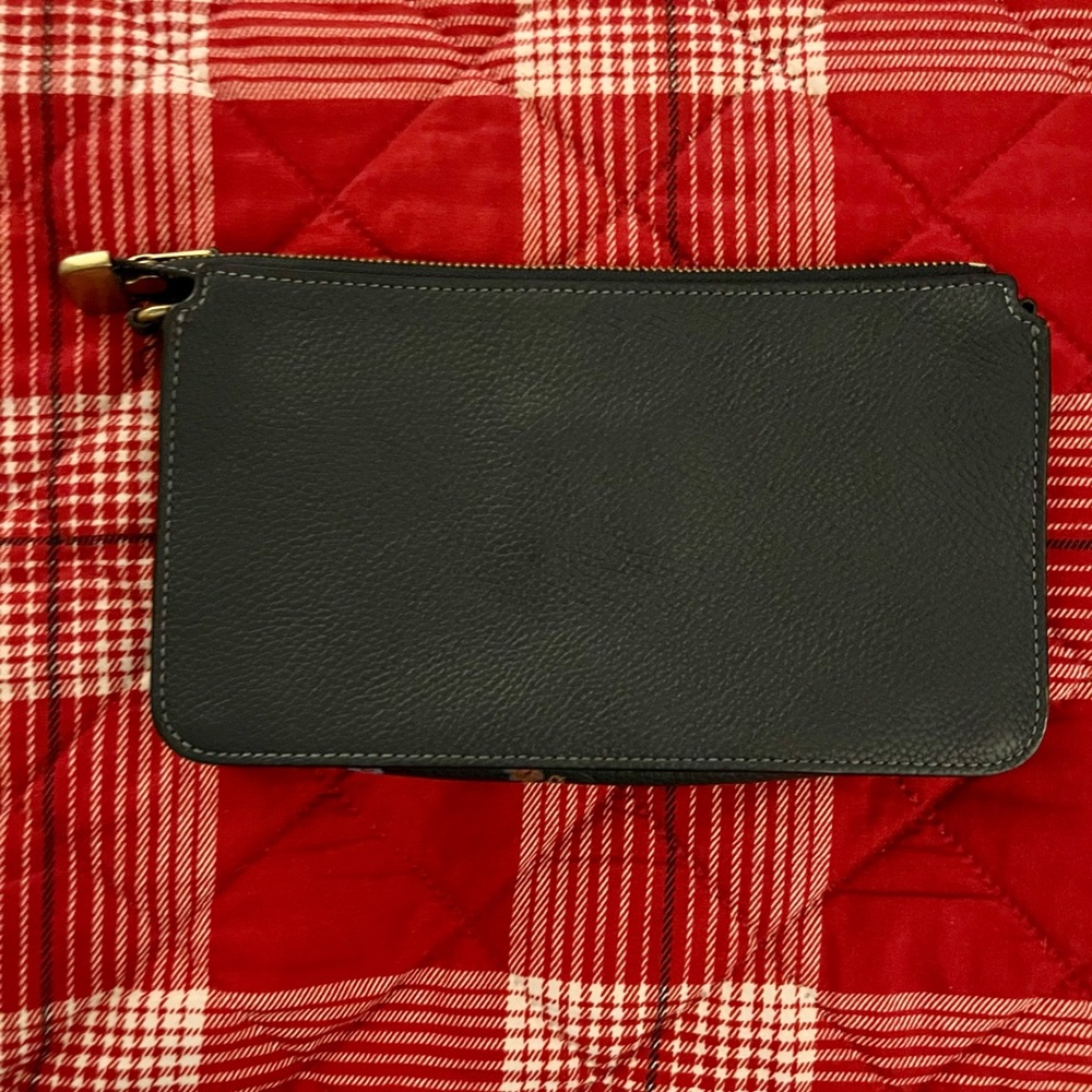 Coach Black Crossbody Bag with Floral Insets with Brass Accents and Strap. - Picture 3 of 14